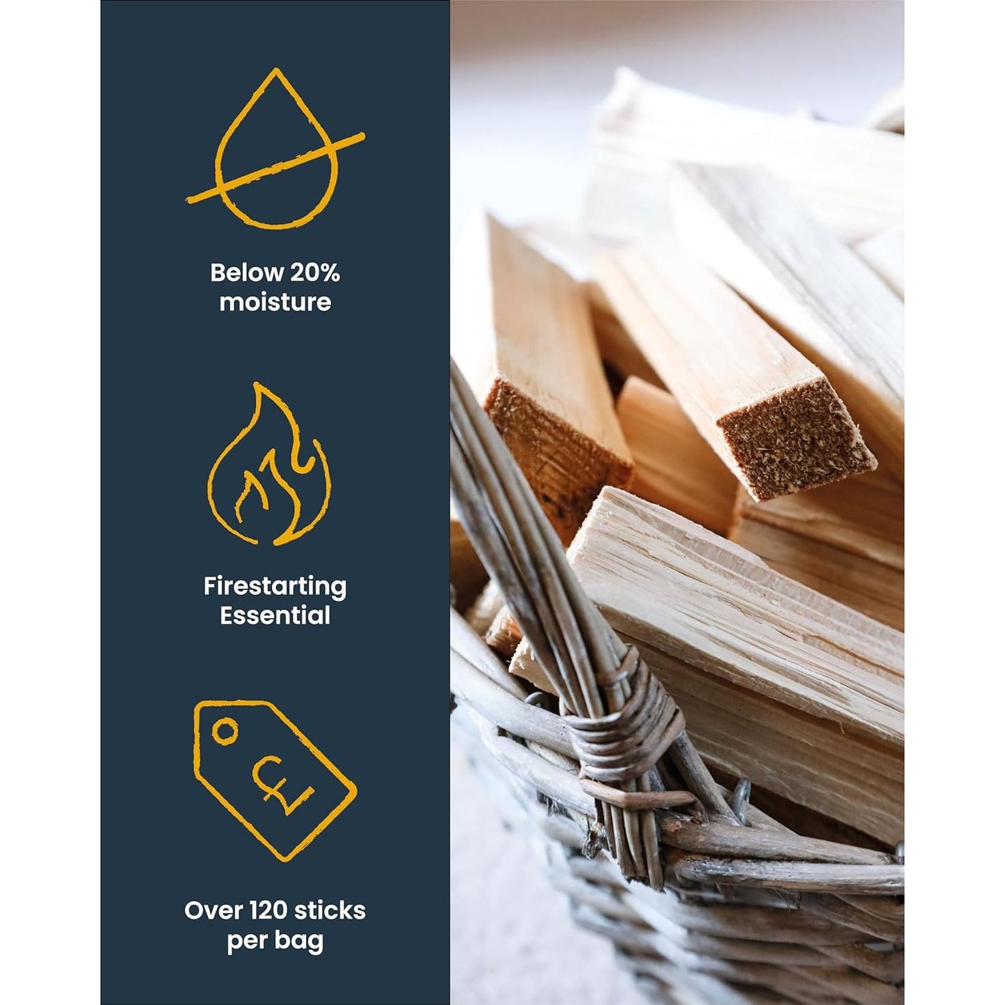 Ecoblaze Kiln Dried Kindling Wood Bag - 4.2 KG