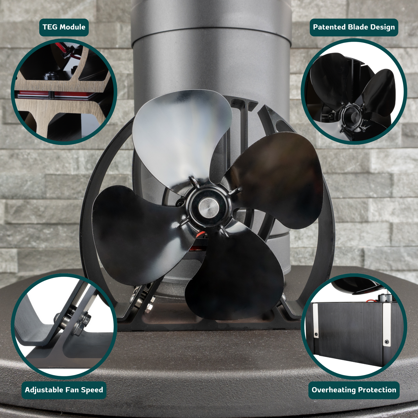 Stove Fan Company Viking Mini Air Stove Fan