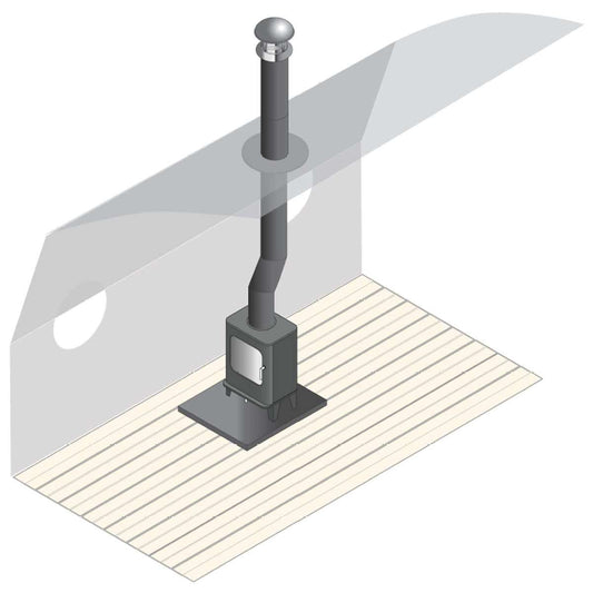 Arada Twin Wall 100mm Insulated Offset Flue Kit