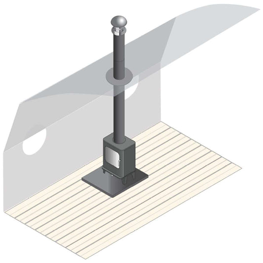 Arada Twin Wall 100mm Insulated Straight Flue Kit