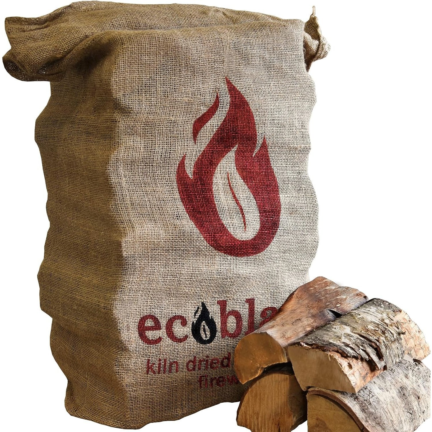 Ecoblaze Kiln Dried Birch Hardwood Firewood - 23kg Hessian Bags